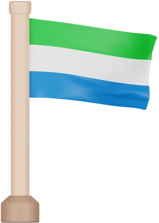 Sierra Leone Flagge  3D Icon