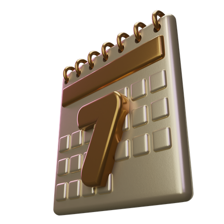 Siete calendario  3D Icon