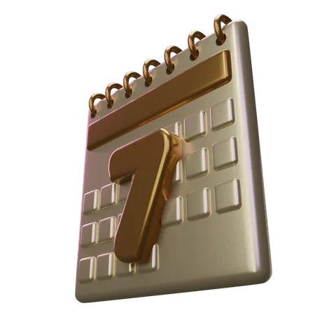 Siete calendario  3D Icon