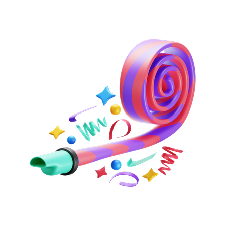 Sifflet de fête  3D Icon