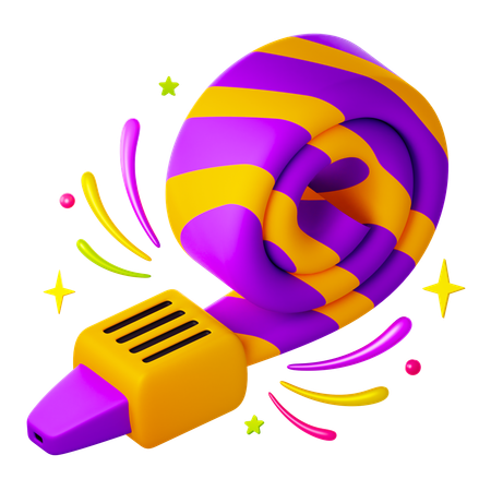 Sifflet de fête  3D Icon