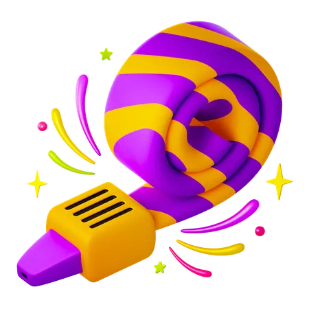 Sifflet de fête  3D Icon