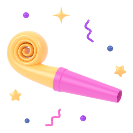 Sifflet de fête  3D Icon