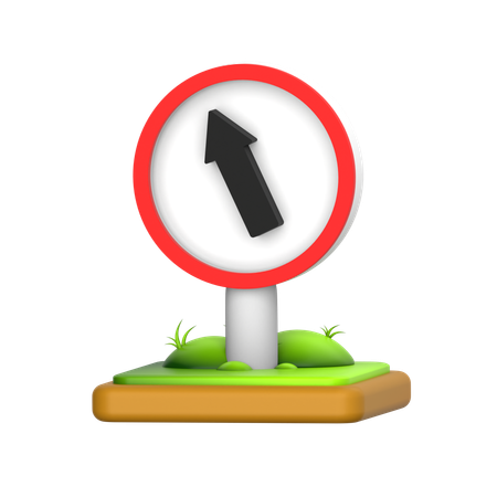 Siga em frente, sinal  3D Icon