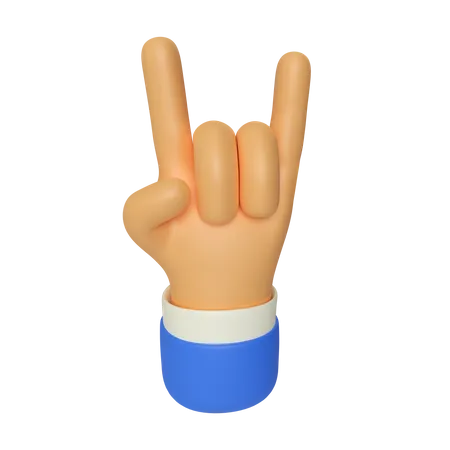 Sigh Of The Horn Hand Gesture  3D Illustration