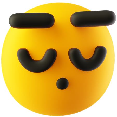 Sighing emoji  3D Icon