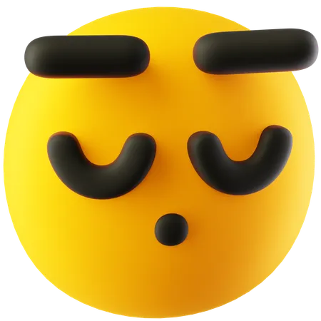 Sighing emoji  3D Icon