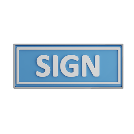 Sign  3D Icon