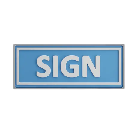 Sign  3D Icon
