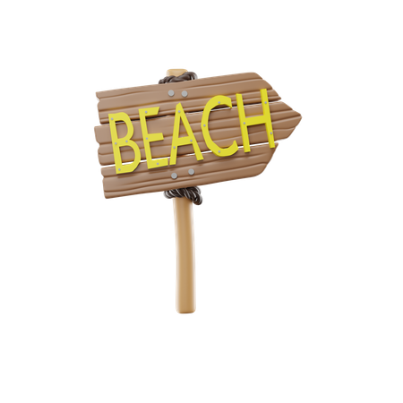 Sign Beach  3D Icon