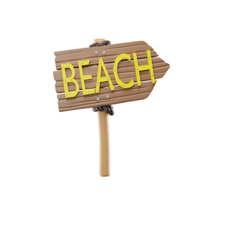 Sign Beach  3D Icon