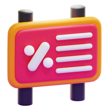 SIGN BOARD 3D Icon