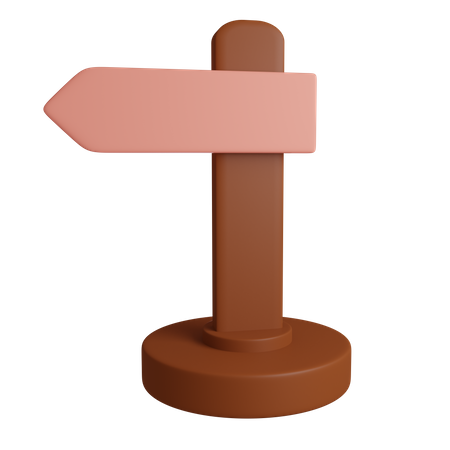 Sign Board Left  3D Icon