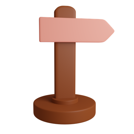 Sign Board Right  3D Icon