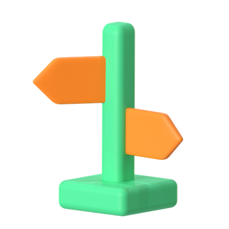 Sign Direction  3D Icon