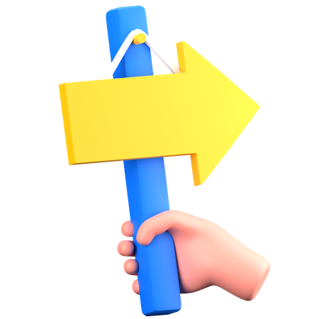 Sign Direction  3D Icon