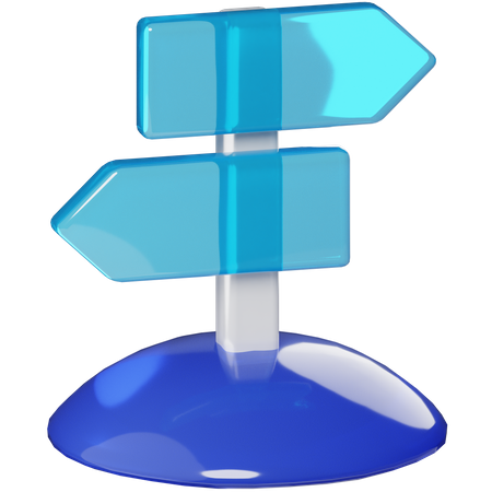 Sign Direction  3D Icon