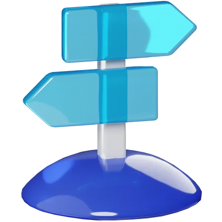 Sign Direction  3D Icon