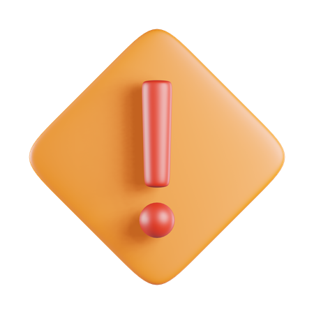 Sign Exclamation  3D Icon