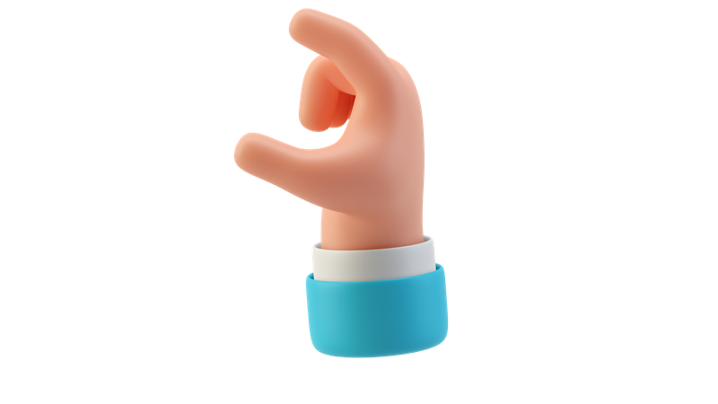 Sign hand gesture  3D Illustration