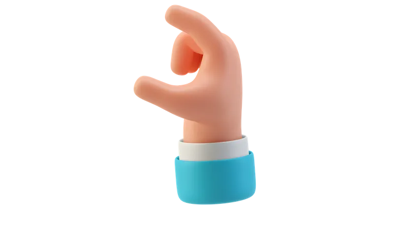 Sign hand gesture  3D Illustration