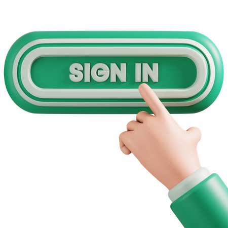 Sign in button  3D Icon