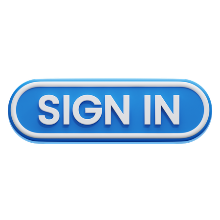 Sign In Button  3D Icon