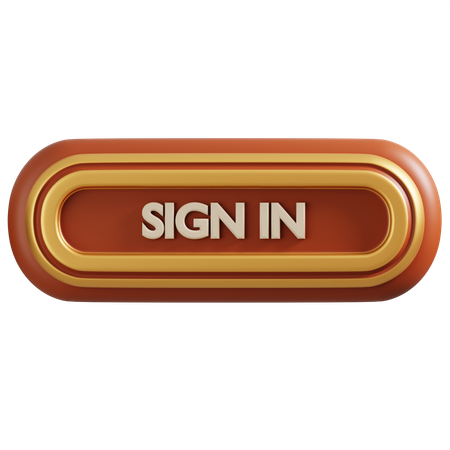 Sign in button  3D Icon