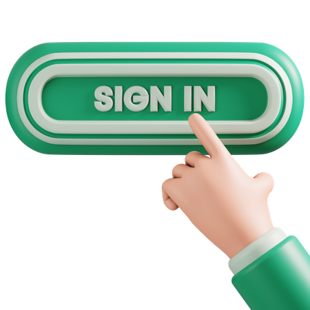 Sign in button  3D Icon