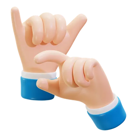 Sign Language  3D Icon