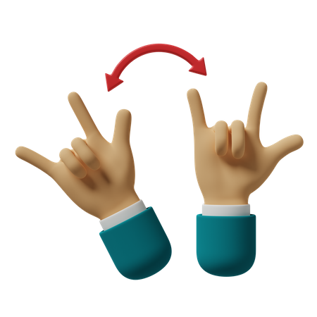 Sign Language  3D Icon