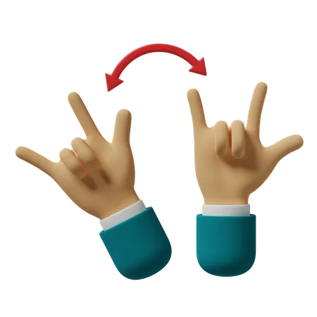 Sign Language  3D Icon