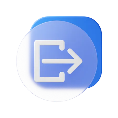 Sign Out  3D Icon