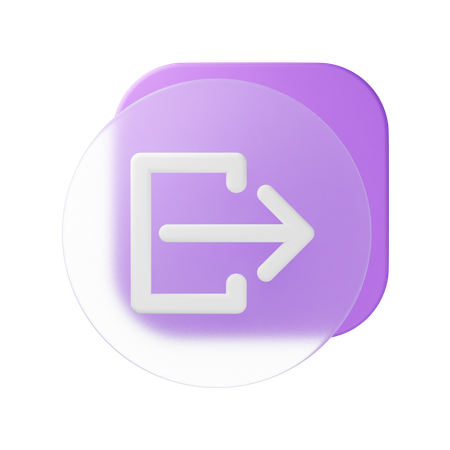 Sign Out  3D Icon