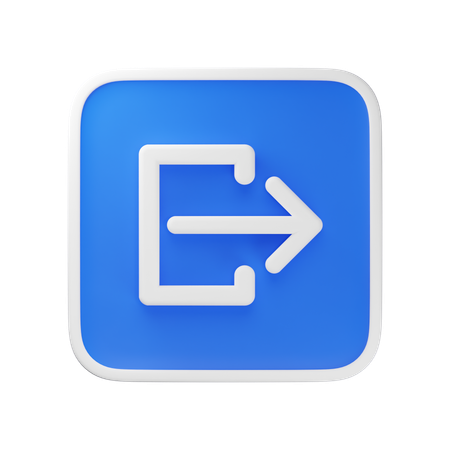 Sign Out  3D Icon