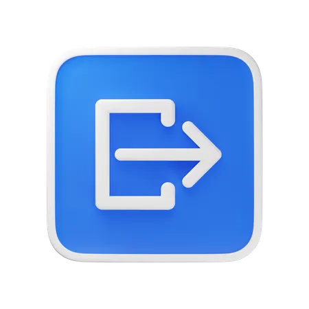 Sign Out  3D Icon