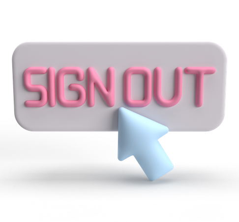 Sign Out  3D Icon