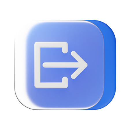 Sign Out  3D Icon