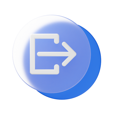 Sign Out  3D Icon