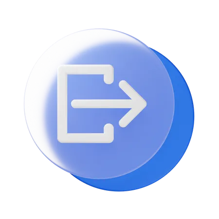 Sign Out  3D Icon