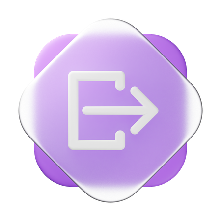 Sign Out  3D Icon