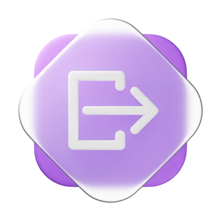 Sign Out  3D Icon