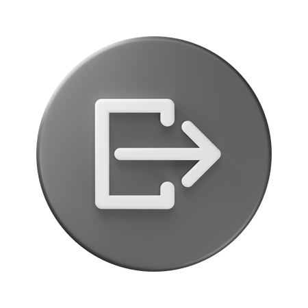 Sign Out  3D Icon