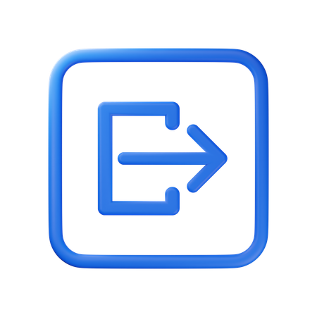 Sign Out  3D Icon