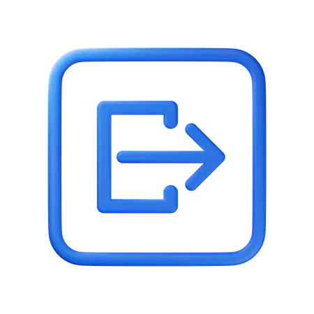 Sign Out  3D Icon