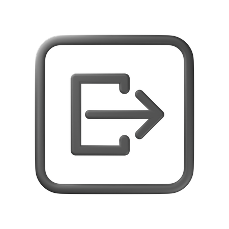 Sign Out  3D Icon