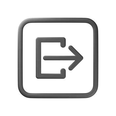 Sign Out  3D Icon