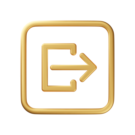 Sign Out  3D Icon