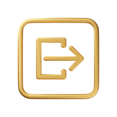 Sign Out  3D Icon
