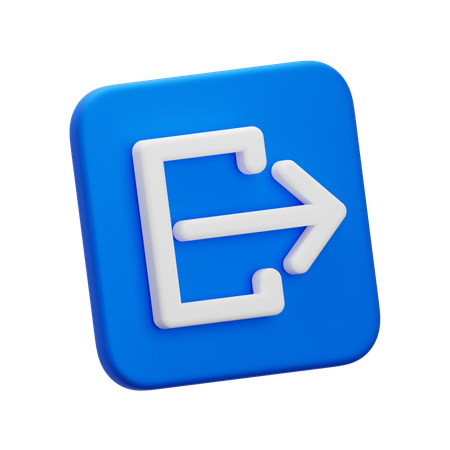Sign Out  3D Icon